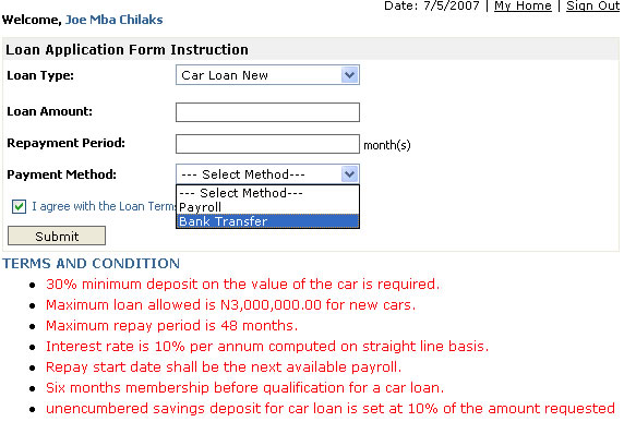 Loan Application Form